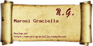 Marosi Graciella névjegykártya